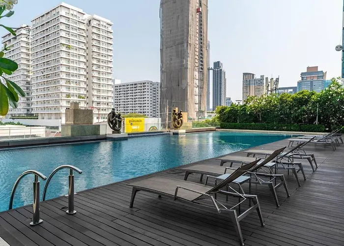 Thonglor Area 1 Bedroom Fastwifi Sauna Big Swimming Pool 43