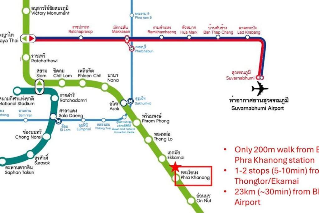 New Stylish Modern 4br 12pax 200m Bts Phrakhanong