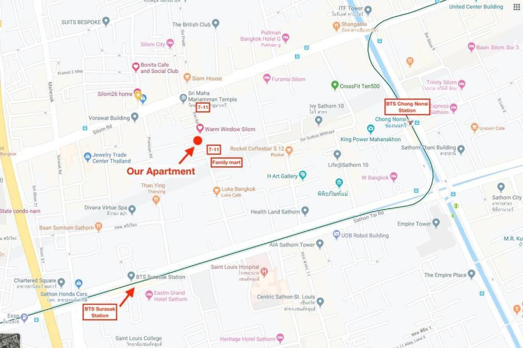 Pangsapuri 45 M² Dengan 1 Bilik Mandi Peribadi Di Silom Bangkok
