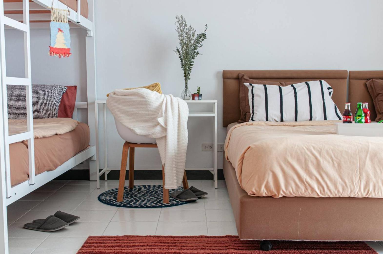 Cozy 1br Walk To Bts And Airport Rail Link Close To Malls T Apartemen