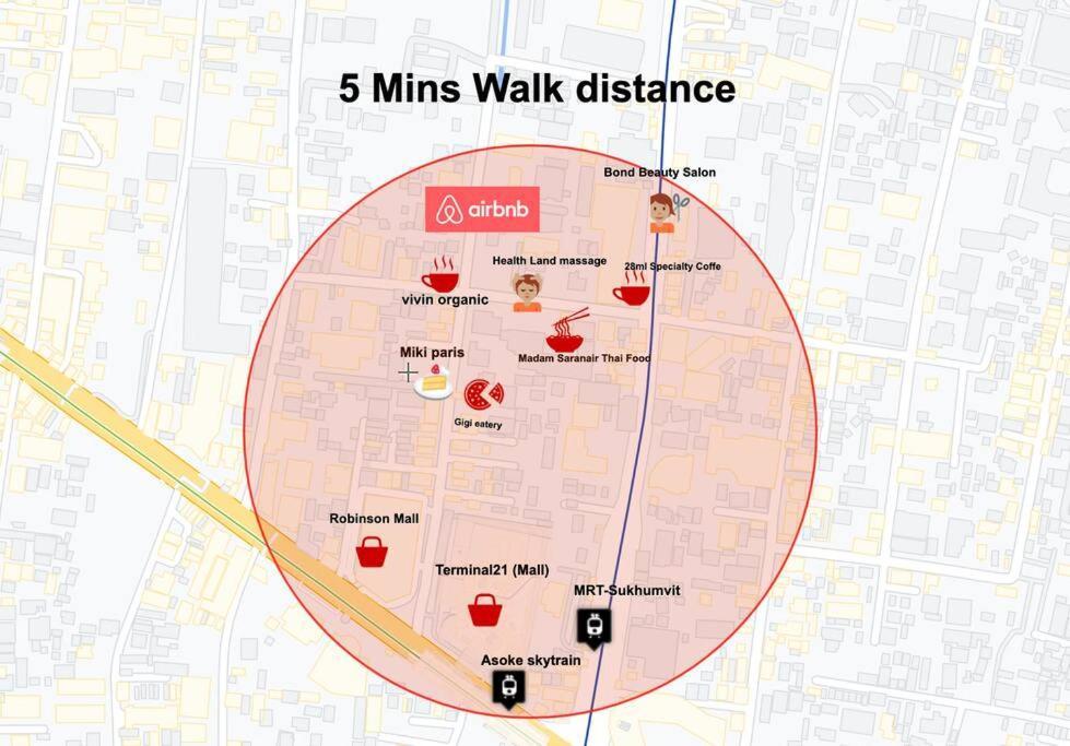 High-end With 5 Mins To Terminal21 Bts Mrt With Kitchen * Bangkok